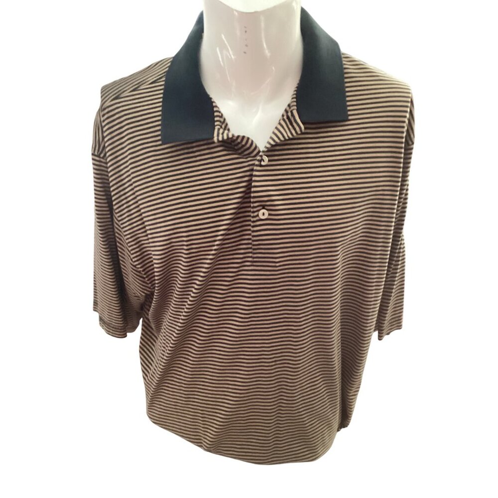 PETER MILLAR FedEx Memphis POLO GOLF SHIRT Stripes XL.*EUC
